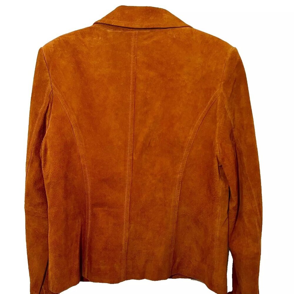Classiques Entier Women's‎ Suede Jacket Large Leather Tan Fall Western Cowgirl - Picture 3 of 5